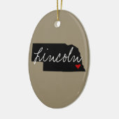 Nebraska Town Keramisch Ornament (Links)