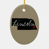 Nebraska Town Keramisch Ornament (Voorkant)