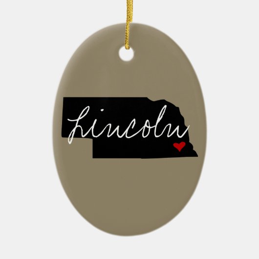 Nebraska Town Keramisch Ornament (Voorkant)