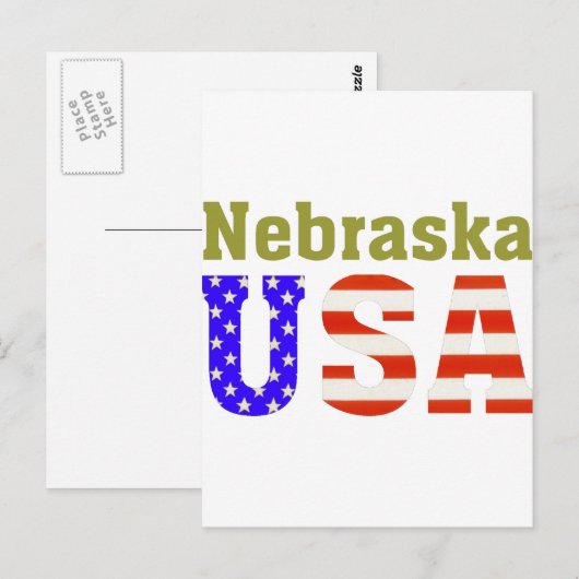 Nebraska USA! Briefkaart (Voorkant / Achterkant)