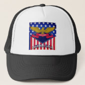 Nebraska USA Flag Trucker Pet (Voorkant)