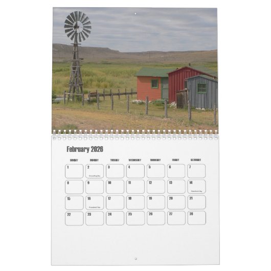 Nebraska-USA Kalender (Feb 2026)