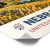 Nebraska USA – Oude Reisposter Poster (Hoek)
