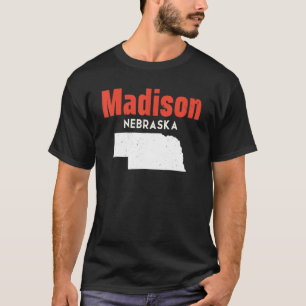 Nebraska Usa State America Travel Nebraskan Madiso T-shirt