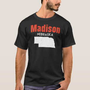 Nebraska Usa State America Travel Nebraskan Madiso T-shirt