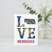 Nebraska USA State Love Briefkaart (Staand voorkant)