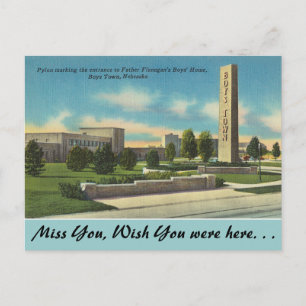 Nebraska, vader Flanagans Boys Town Briefkaart