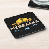Nebraska Verenigde Staten Bier Onderzetter (Linkerzijde)