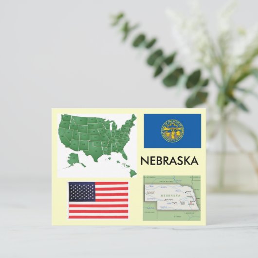 Nebraska, Verenigde Staten Briefkaart (Staand voorkant)