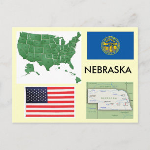 Nebraska, Verenigde Staten Briefkaart