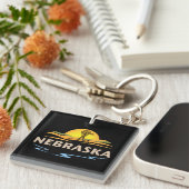 Nebraska Verenigde Staten Sleutelhanger (Voorkant Rechts)