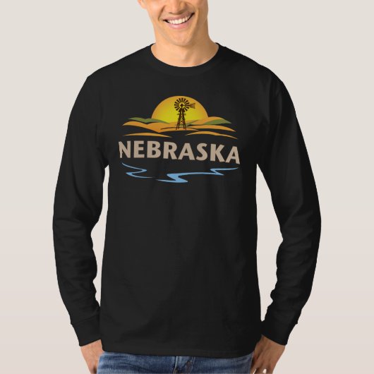 Nebraska Verenigde Staten T-shirt (Voorkant)