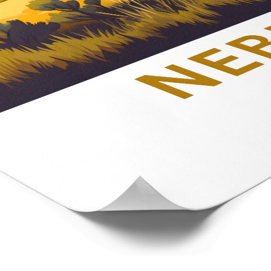 Nebraska Verenigde Staten Travel Print (Hoek)