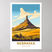 Nebraska Verenigde Staten Travel Print (Voorkant)