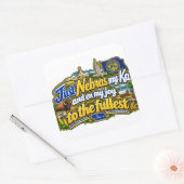 Nebraska vierkante sticker (Envelop)