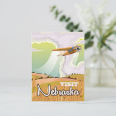 Nebraska vintage reisposter briefkaart (Staand voorkant)
