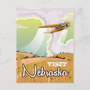 Nebraska vintage reisposter briefkaart