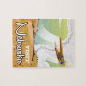 Nebraska vintage reisposter legpuzzel (Horizontaal)