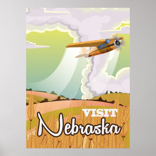 Nebraska vintage reisposter poster (Voorkant)