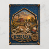Nebraska Vintage Reizen Briefkaart (Voorkant)