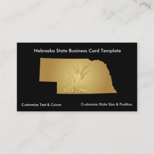 Nebraska Visitekaartje Metallic Gold