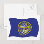 Nebraska Vlag Ansichtkaart Briefkaart (Voorkant / Achterkant)