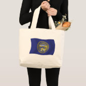 Nebraska Vlag Boodschappentas Grote Tote Bag (Voorkant (product))