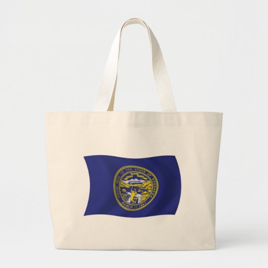 Nebraska Vlag Boodschappentas Grote Tote Bag (Voorkant)