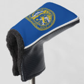 Nebraska vlag golfheadcover (3/4 voorkant)