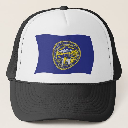 Nebraska Vlag Hoed Trucker Pet (Voorkant)