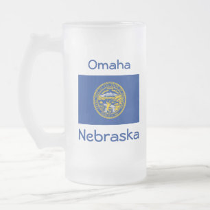 Nebraska Vlag Kaart Stad Mok