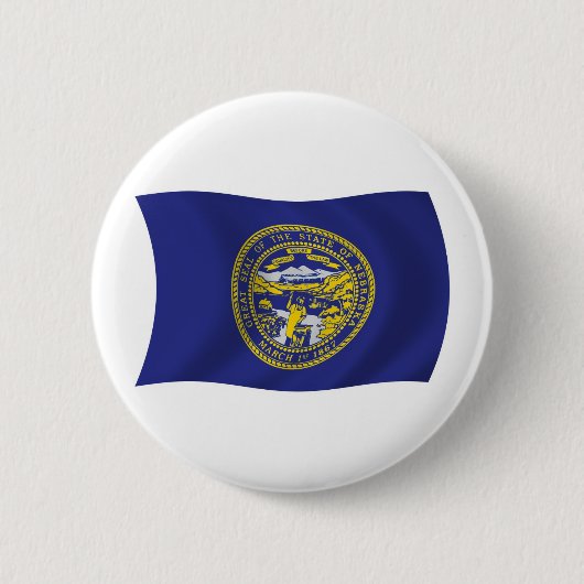 Nebraska Vlag Knop Ronde Button 5,7 Cm (Voorkant)
