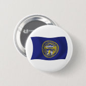 Nebraska Vlag Knop Ronde Button 5,7 Cm (Voorkant /achterkant)