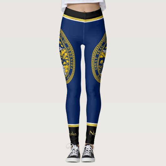 Nebraska vlag leggings (Voorkant)