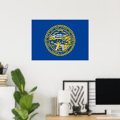 Nebraska vlag poster (Thuiskantoor)