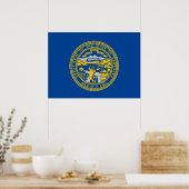 Nebraska vlag poster (Keuken)