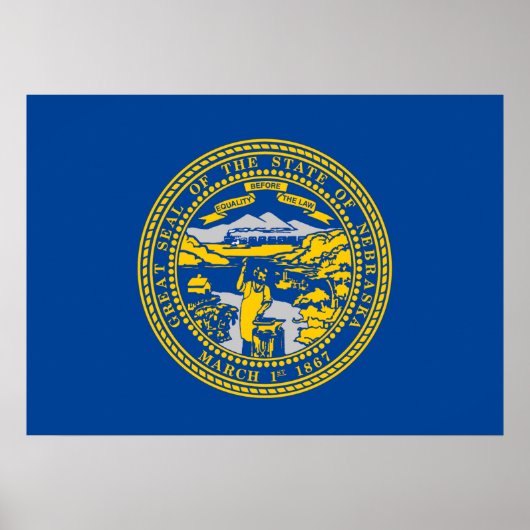 Nebraska vlag poster (Voorkant)