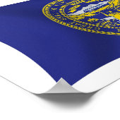 Nebraska Vlag Poster Afdruk (Hoek)