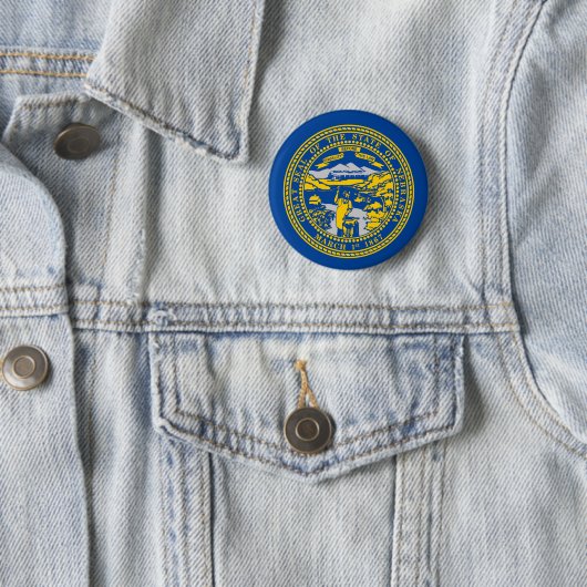 Nebraska vlag ronde button 5,7 cm (In situ)