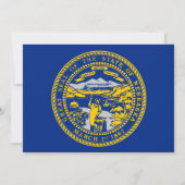 Nebraska vlag, vlag van Nebraska bruiloft Kaart (Achterkant)