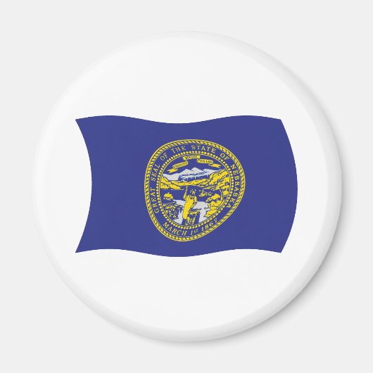 Nebraska Vlagmagneet Magneet (Voorkant)