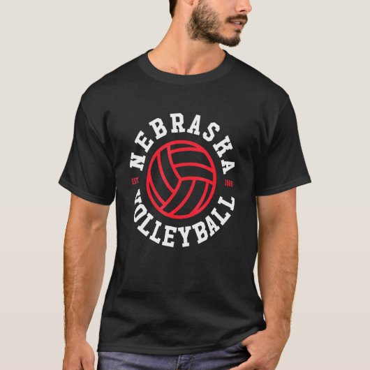 Nebraska Volleybal T - shirts (Voorkant)