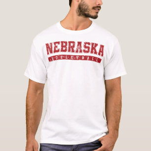 Nebraska Volleybal Varsity Rood  Tekst T-shirt