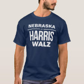 Nebraska voor Harris Walz T-shirt (Voorkant)