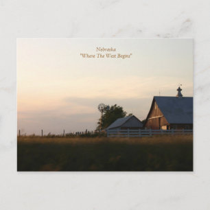 Nebraska "Waar het Westen begint" Briefkaart