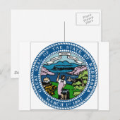 Nebraska wapenschild briefkaart (Voorkant / Achterkant)