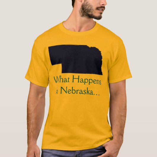 Nebraska Wat er gebeurt T-shirt (Voorkant)