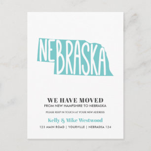 NEBRASKA We hebben verhuisd Nieuw adres Nieuw Home Briefkaart