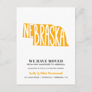 NEBRASKA We hebben verhuisd Nieuw adres Nieuw Home Briefkaart