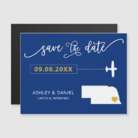 Nebraska Wedding Save the Date Kaart, Map